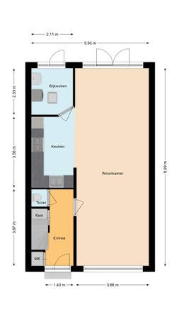 Floorplan - P.C. Hooftstraat 32, 2741 BB Waddinxveen